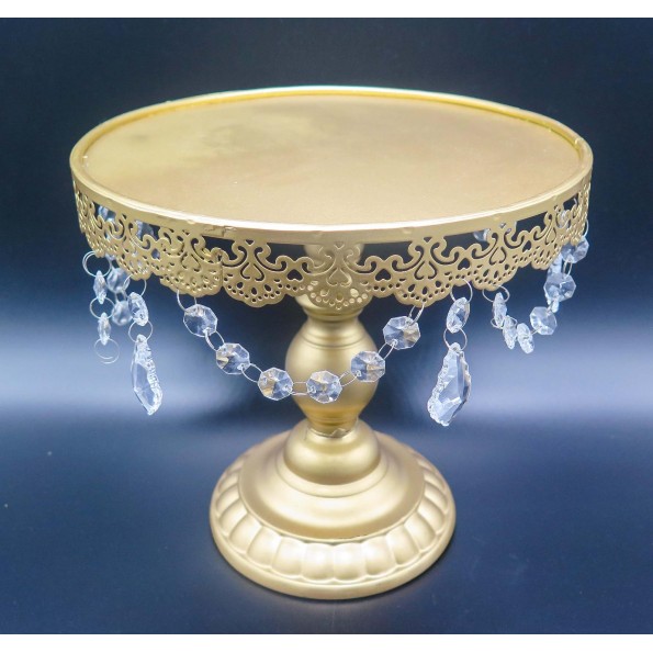 RENTAL 12 Gold Cake Stand with crystals